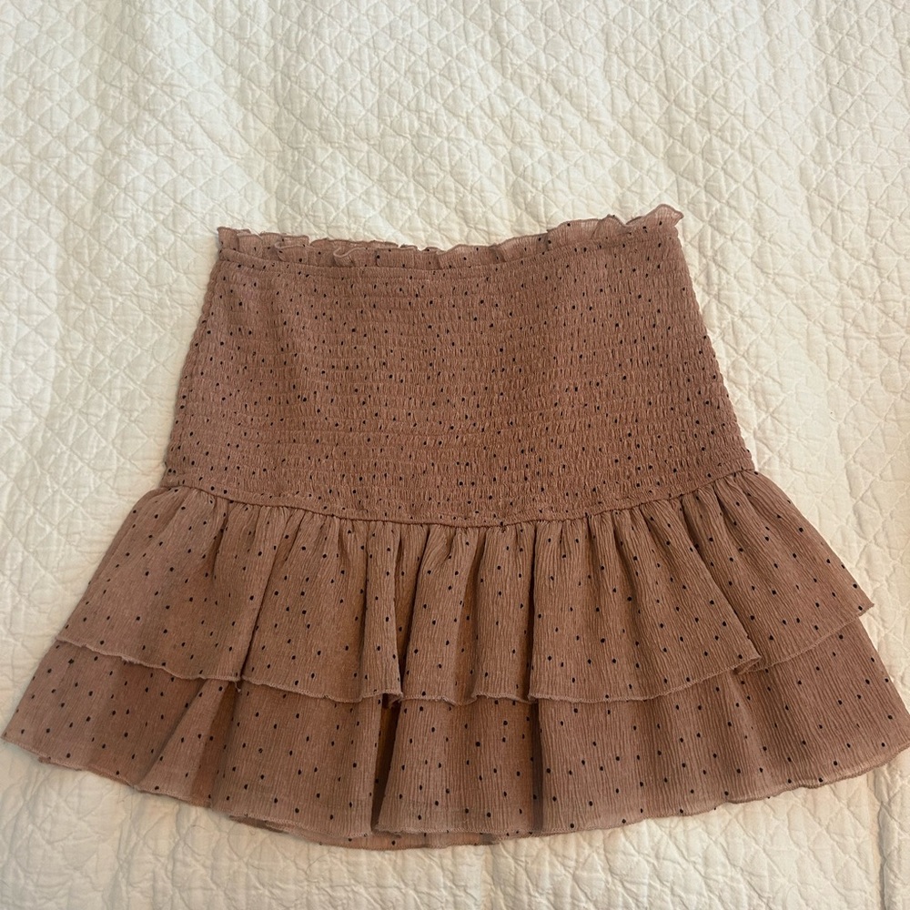 smocked ruffle skirt